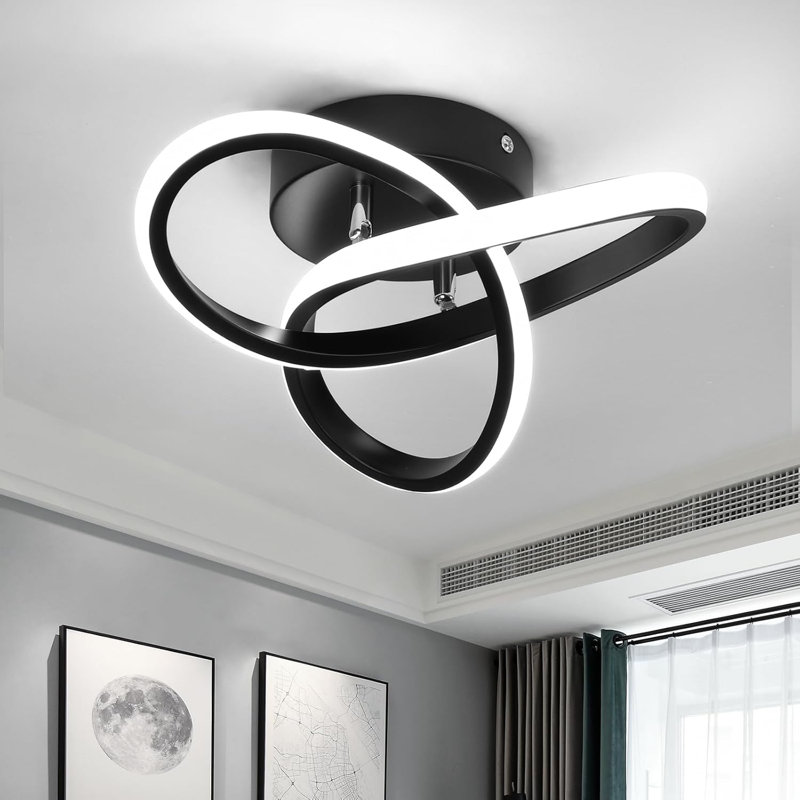 Modern Led Ceiling Light, Black
