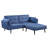 Fabric Adjustable Sofa And Ottoman