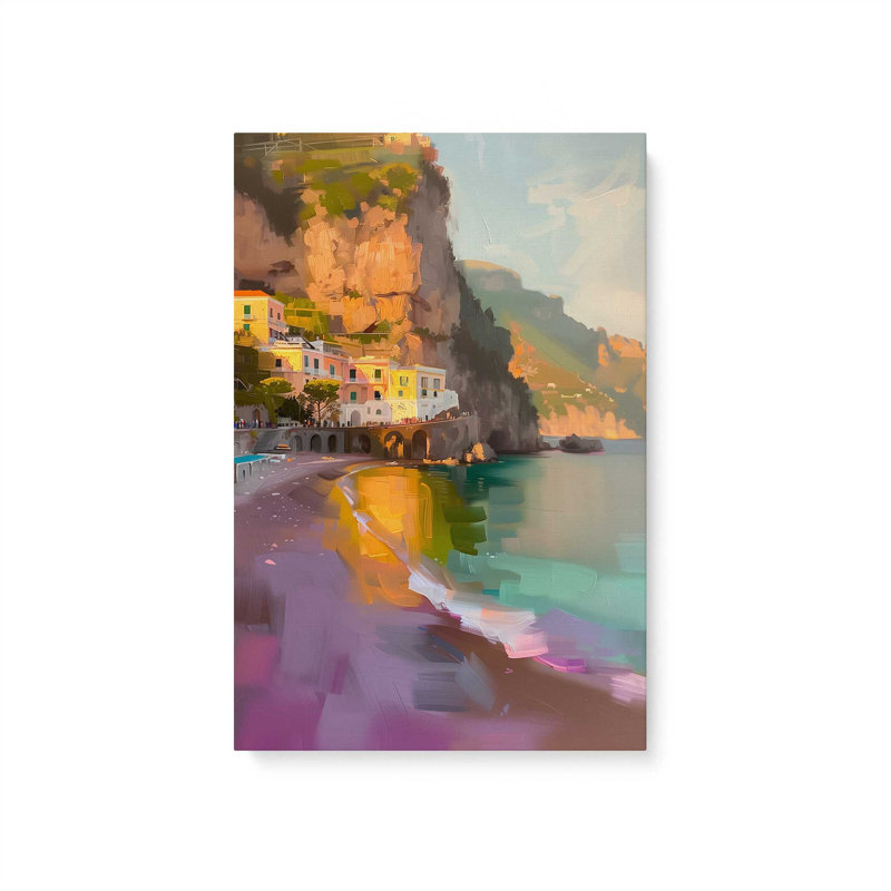 Amalfi Sunset Glow, Ne s’applique pas, H 18 po x l 12 po, Toile tendue