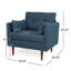 Fauteuil club en polyester capitonné l 34,5 po Ariahana-1084297765