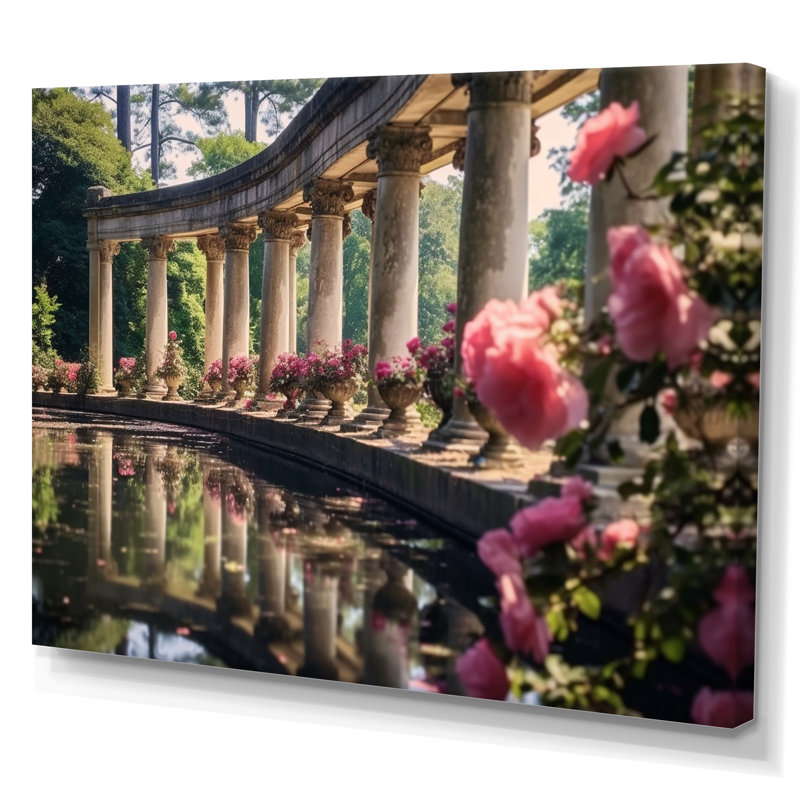 Floral Architecture Serene I - impression, H 16 po x l 32 po x P 1 po, Toile tendue