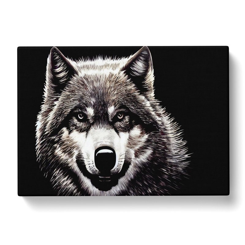 Face Of The Wolf Vol.2 - Wrapped Canvas Painting, 35cm H x 50cm W x 3cm D