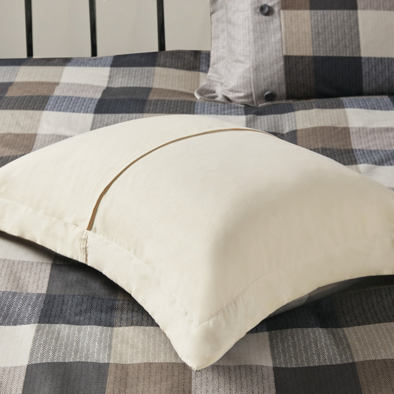 Édredon très grand à chevrons, 7 teintes neutres, motif à carreaux Buffalo, rembourré, avec édredon, taies décoratives, coussins décoratifs et jupe de lit, lavable à la machine 7 pièces à chevrons, ton, décoration, rembourrage,