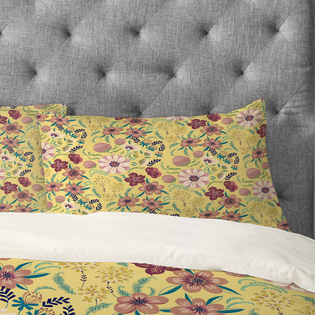Pimlada Phuapradit Canary Floral Pillowcase Deny Designs