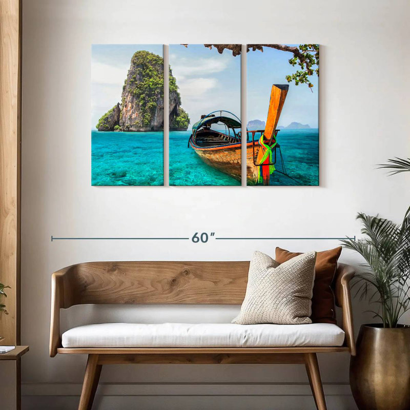 Mehar Railay Beach Boat, 28" H x 45" W