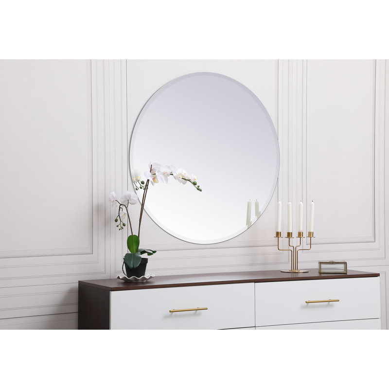 Caimen Flat Wall Mirror, 36" H x 36" W