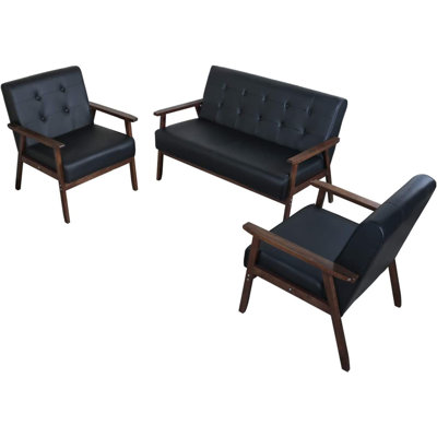 Jimy 3 - Piece Faux Leather Living Room Set