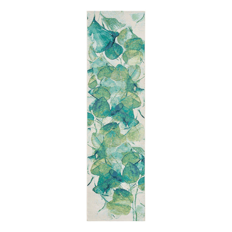 Tapis intérieur / extérieur Firman Wygant, Tapis de couloir 2 pi 7 po x 10 pi