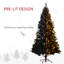 Arbre de Noël artificiel 7,5 pi avec DEL 1346 et pointe noire