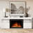 TV Stand for TVs up to 60" with Electric Fireplace with Remote Control,Adjustable Real 3d Flame Brightness-1696993922