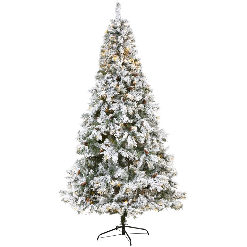 Lighted Artificial Pine Christmas Tree, 8' H