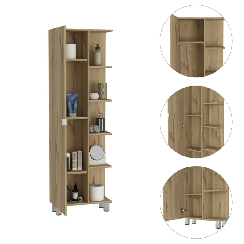 Armoire à linge Jaronte, Beige