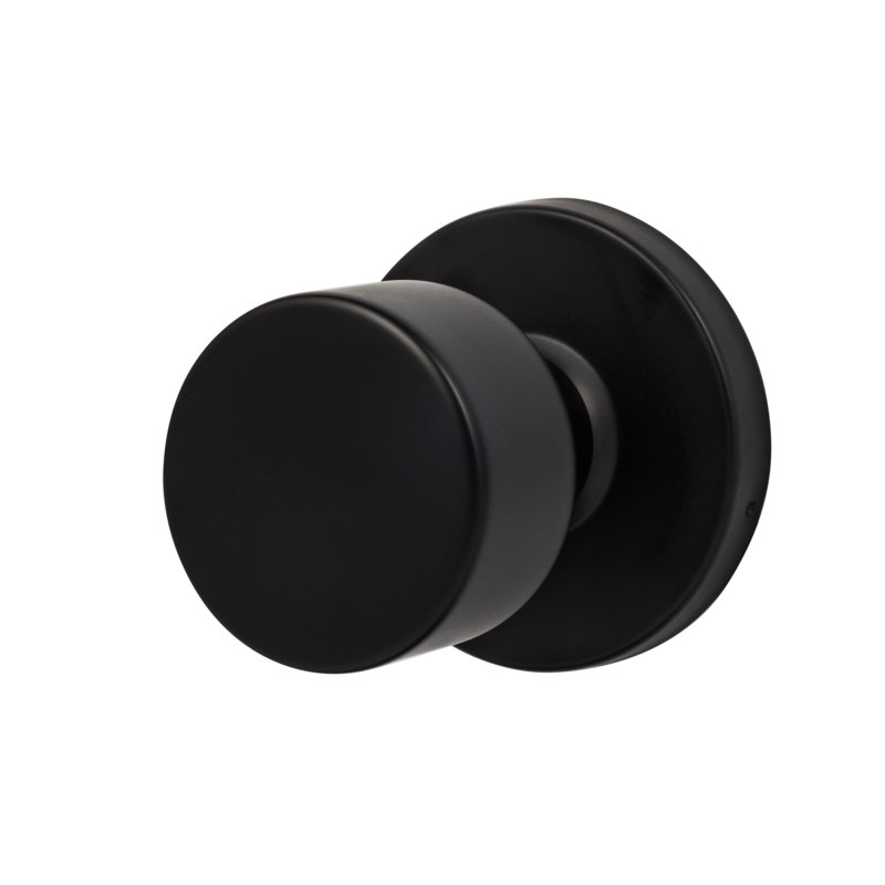 Bergen Round Dummy Knobset, Flat Black