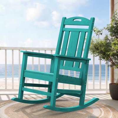 Outdoor Patio HDPE Rocking Adirondack Chair