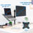 Mount-It Laptop Desk Mount with Monitor Arm, Dual Laptop and Monitor Stand with Clamp, Grommet Base