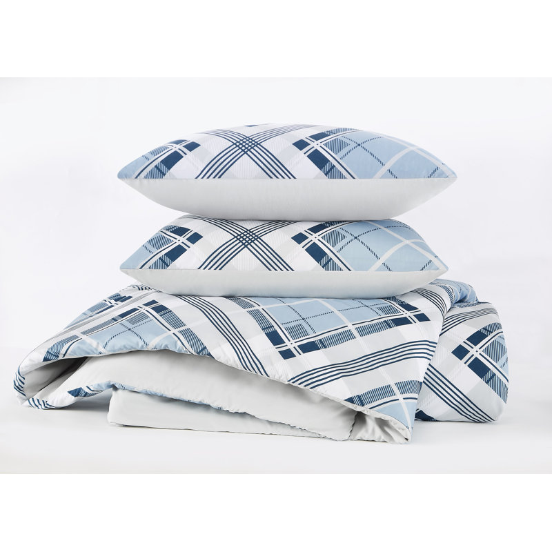 Truly Soft Lars Plaid Microfiber Comforter Sets, Twin Comforter + 1 Pillow Sham