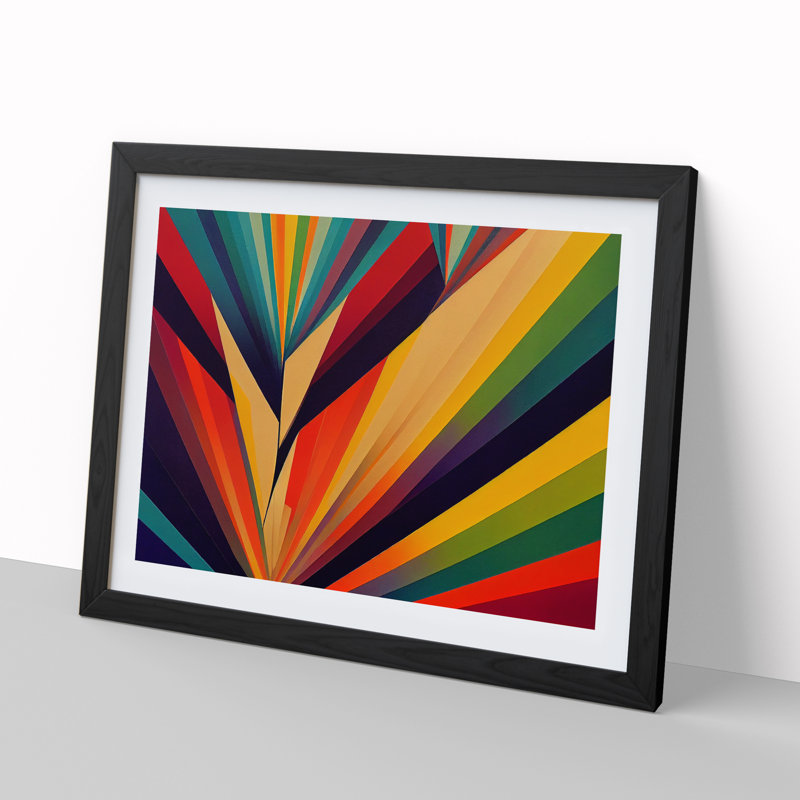 Prism Abstract Vol.2 - Single Picture Frame Print, 25cm H x 34cm W x 2cm D, Black Framed