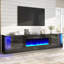 Meuble télé avec foyer 80 po avec foyer, grain de bois moderne ultrabrillant, gris-102051190-103528860