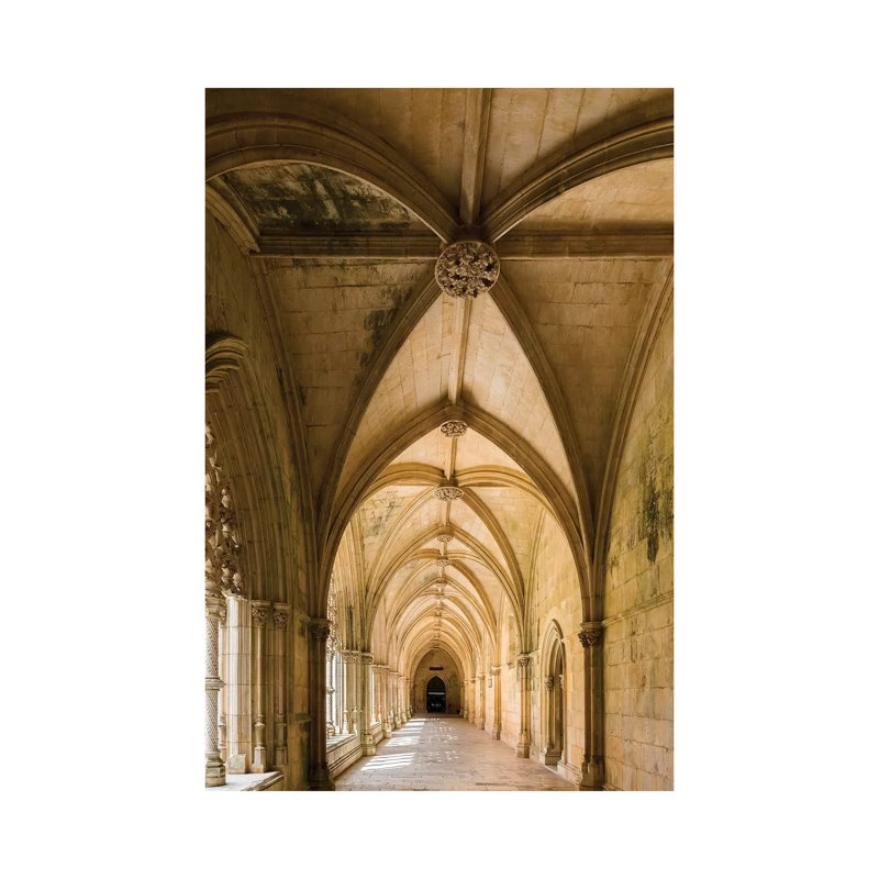 Claustro Real, the Royal Cloister, Mosteiro de Santa Maria da Vitoria, Portugal. 1 Piece Wrapped Canvas Wall Art