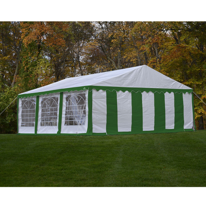 ShelterLogic Fabric Side Wall for Gazebo, Green/White