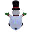 Décoration de Noël gonflable lumineuse bonhomme de neige avec chapeau haut de forme - 4 pi
