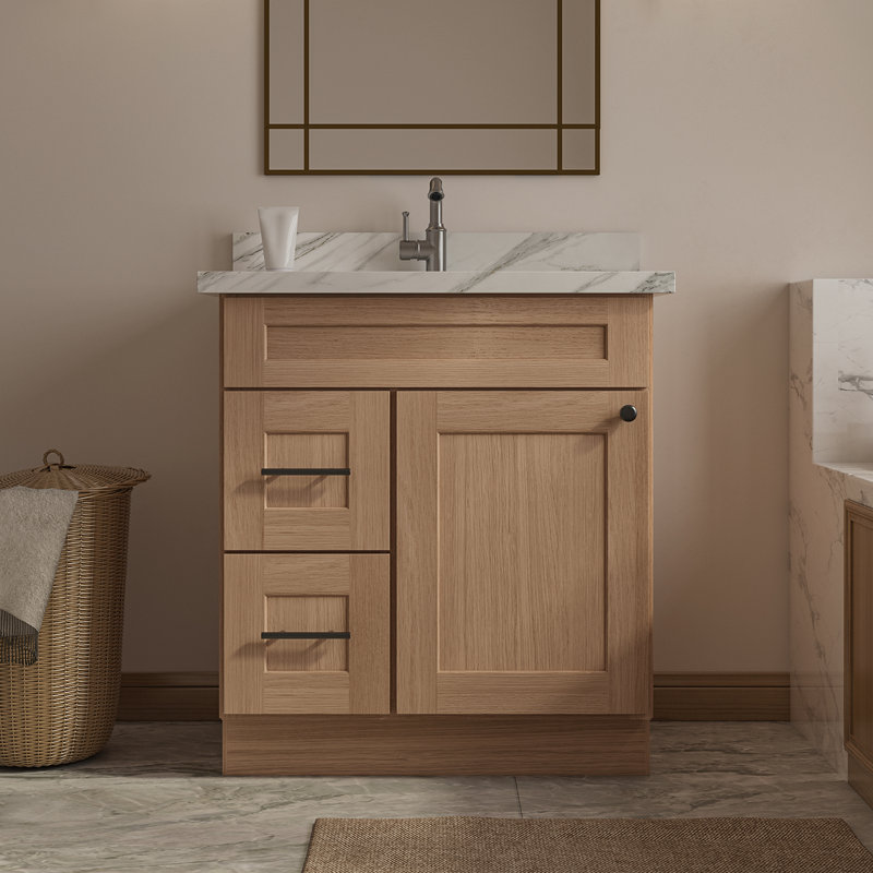Ensemble de meuble-lavabo Sinber, Chêne Redondo