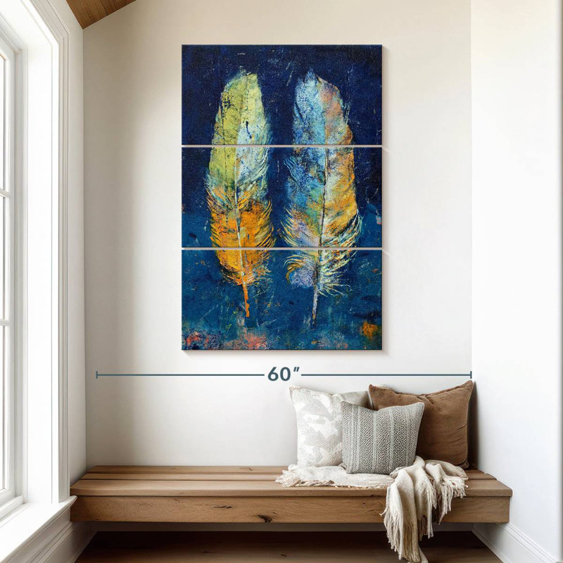Kerner Feathers Duo, 50" H x 32" W