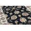 Hand-Knotted High-Quality Black and Cream Runner