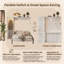 Grand lit escamotable en bois avec garde-robe, lit escamotable mural peu encombrant avec bureau, vérins à gaz et station de charge, armoire murale multifonctionnelle pour la chambre à coucher