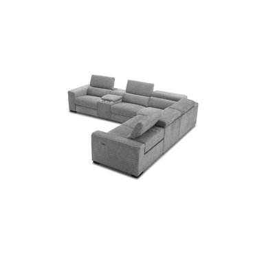 Leion 138" W Reversible Power Reclining Sectional with Storage Console