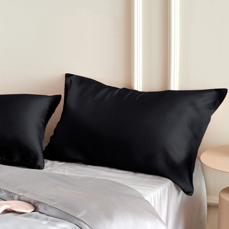Zippered Natural Mulberry Silk Pillowcase, Both Side 19 Momme Silk Pillow Case for Hair and Skin - NTBAY, King, Light Plum