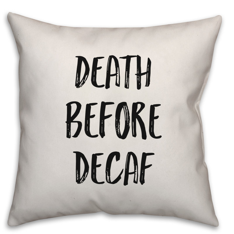 Coussin mort avant la mort, 20 po x 20 po