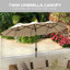 Large Patio Umbrella For 6-8 Person Rectangular/Oval Table, 12 Ribs Rustproof Steel Frame, Uv Protected Waterproof, Easy Crank Lift-942247952-942247956