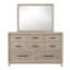1Pc Drawers Dresser Solid Rubberwood Contemporary Sleek Ample Storage