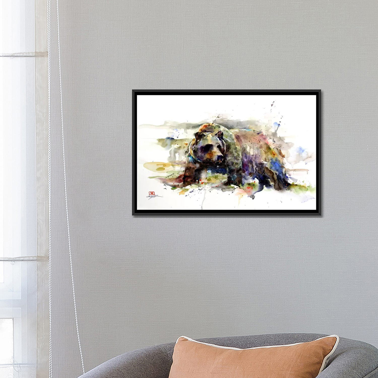 Multi-Colored Bear by Dean Crouser - Gallery Wall Print On Canvas Wrought Studio Size: 18 H x 26 W x 1.5 D