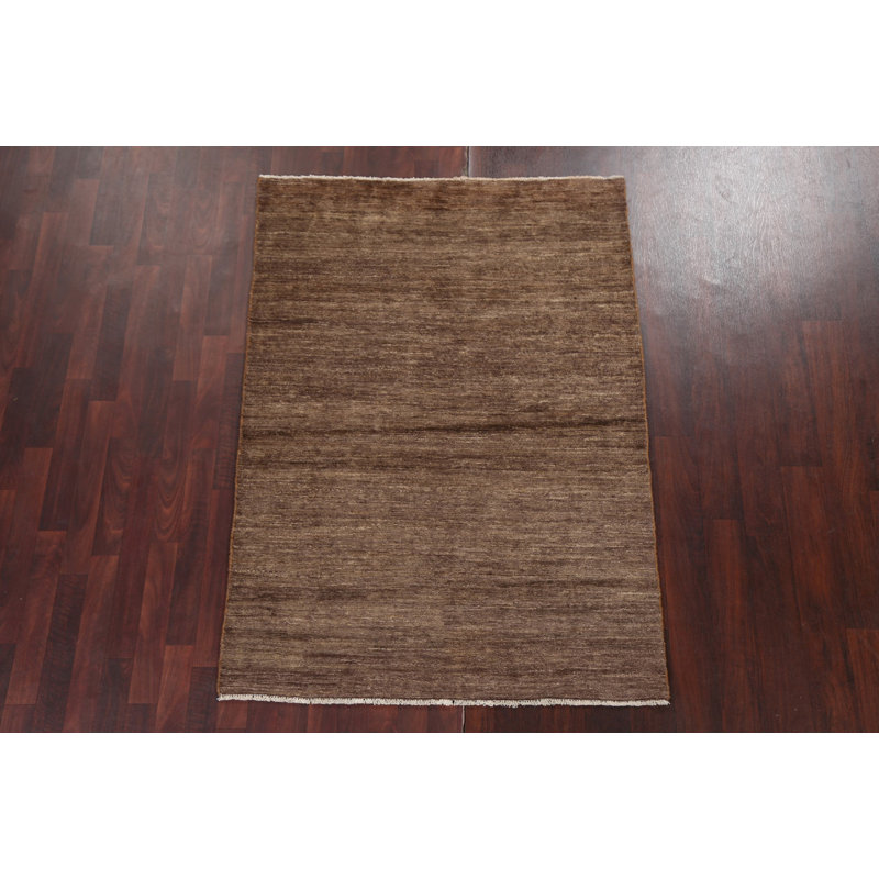 Tapis oriental contemporain unique Gabbeh Kashkoli noué à la main 4 pi 2 po x 5 pi 10 po