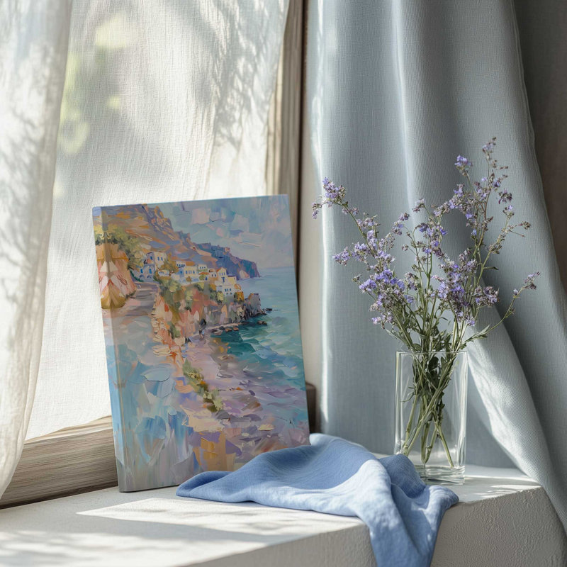 Côte pastel Amalfi I, Ne s’applique pas, H 18 po x l 12 po, Toile tendue