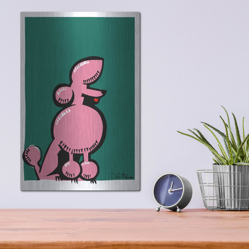 "Caniche rose" par Irena Orlov, H 16 po x l 12 po