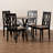 Rizzo Dark Brown 7-Pc Dining Set in Sand Fabric Upholstery, 38.6'' H X 17.9'' W X 19.3'' D-1936444914-1936444918-1936444921