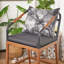 Tabouret de bar 24,6 po en métal avec coussin