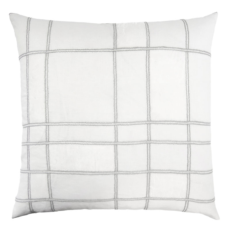 Rad Reversible Throw Pillow, 22"H x 22"W, Square, White Gray