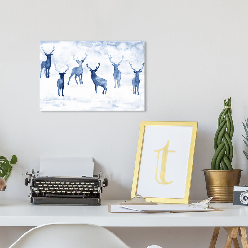 «Animaux qui me regardent», impression d'art graphique, Toile tendue, H 36 po x l 54 po x P 1,5 po