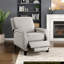 Fauteuil inclinable traditionnel en chenille de 30 po avec garniture cloutée et pieds en bois exposés Zinca