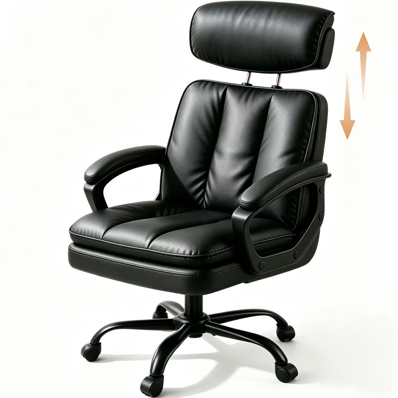 Rebrilliant Foam Padding Office Chair, Black