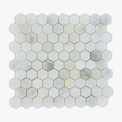 Calacatta 11" x 11" Marble Linear Mosaic Wall & Floor Tile