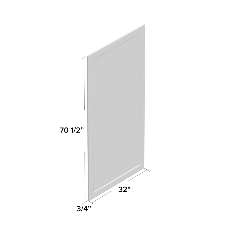 Hemmer Flat Mirror, 70.5" H x 32" W, Black Walnut