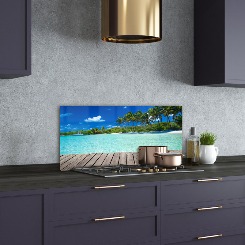 50cm W x 100cm L Glass Peel and Stick Panel