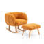 Ensemble de fauteuil à oreilles et pouf (2 pièces)-218674137