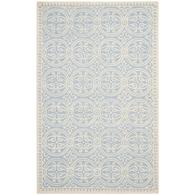 Barile Damask Wool Hand Woven Area Rug