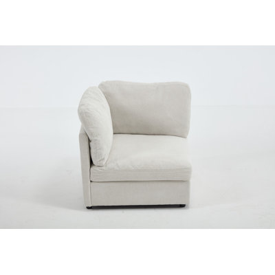 Fauteuil modulaire rembourré de 34,2 po de largeur avec accoudoir gauche